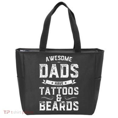 Awesome Dads Have Tattoos And Beards Gift Funny FatherS Day Bag
