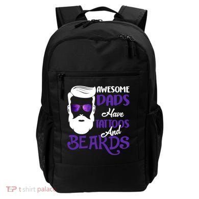 Awesome Dads Have Tattoos And Beards Backpack
