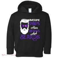 Awesome Dads Have Tattoos And Beards Toddler Hoodie thumb 0
