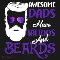 Awesome Dads Have Tattoos And Beards Toddler Hoodie thumb 2