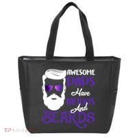 Awesome Dads Have Tattoos And Beards Tote Bag thumb 0