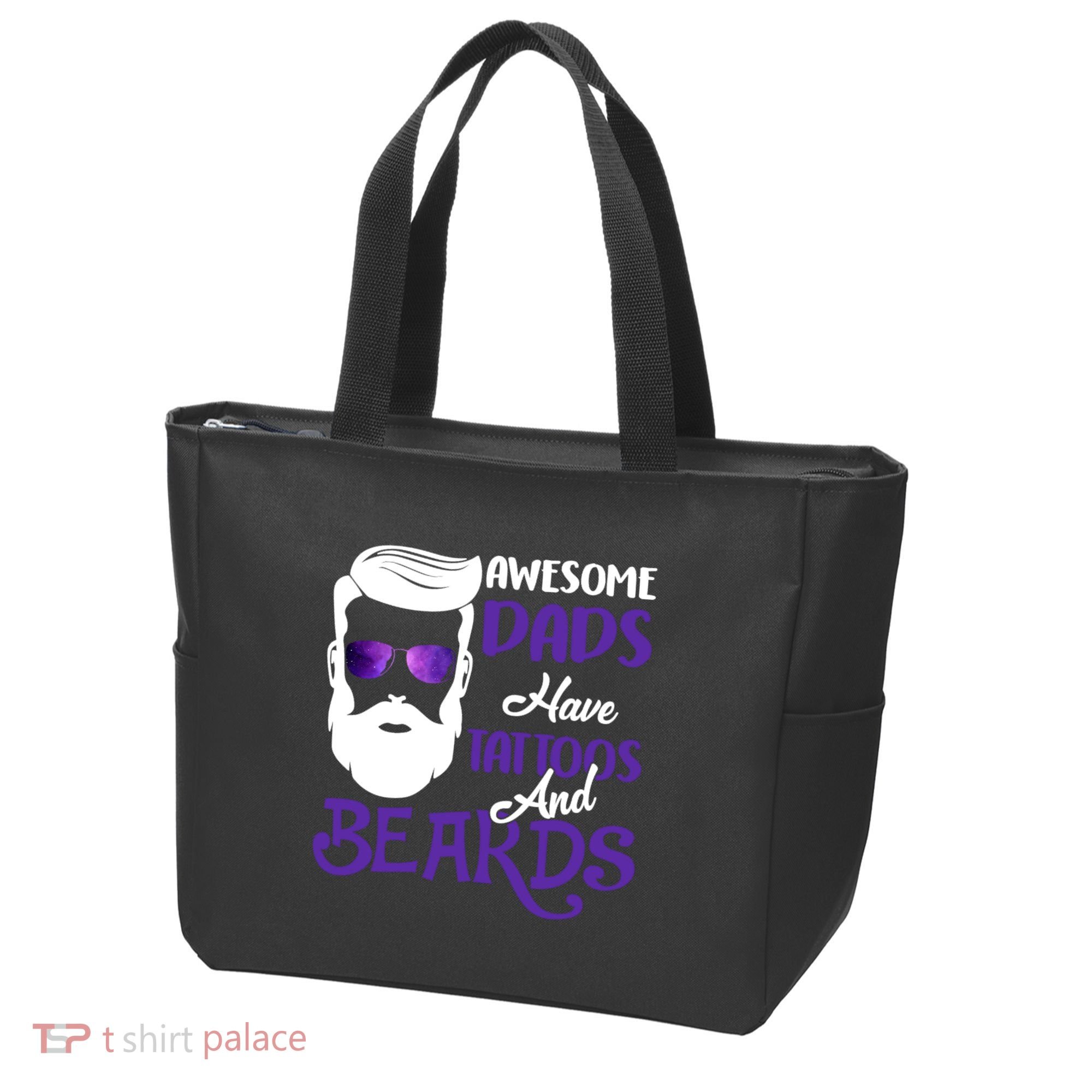 Awesome Dads Have Tattoos And Beards Tote Bag