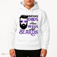 Awesome Dads Have Tattoos And Beards Hoodie thumb 2