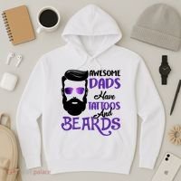 Awesome Dads Have Tattoos And Beards Hoodie thumb 3