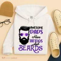 Awesome Dads Have Tattoos And Beards Hoodie thumb 4