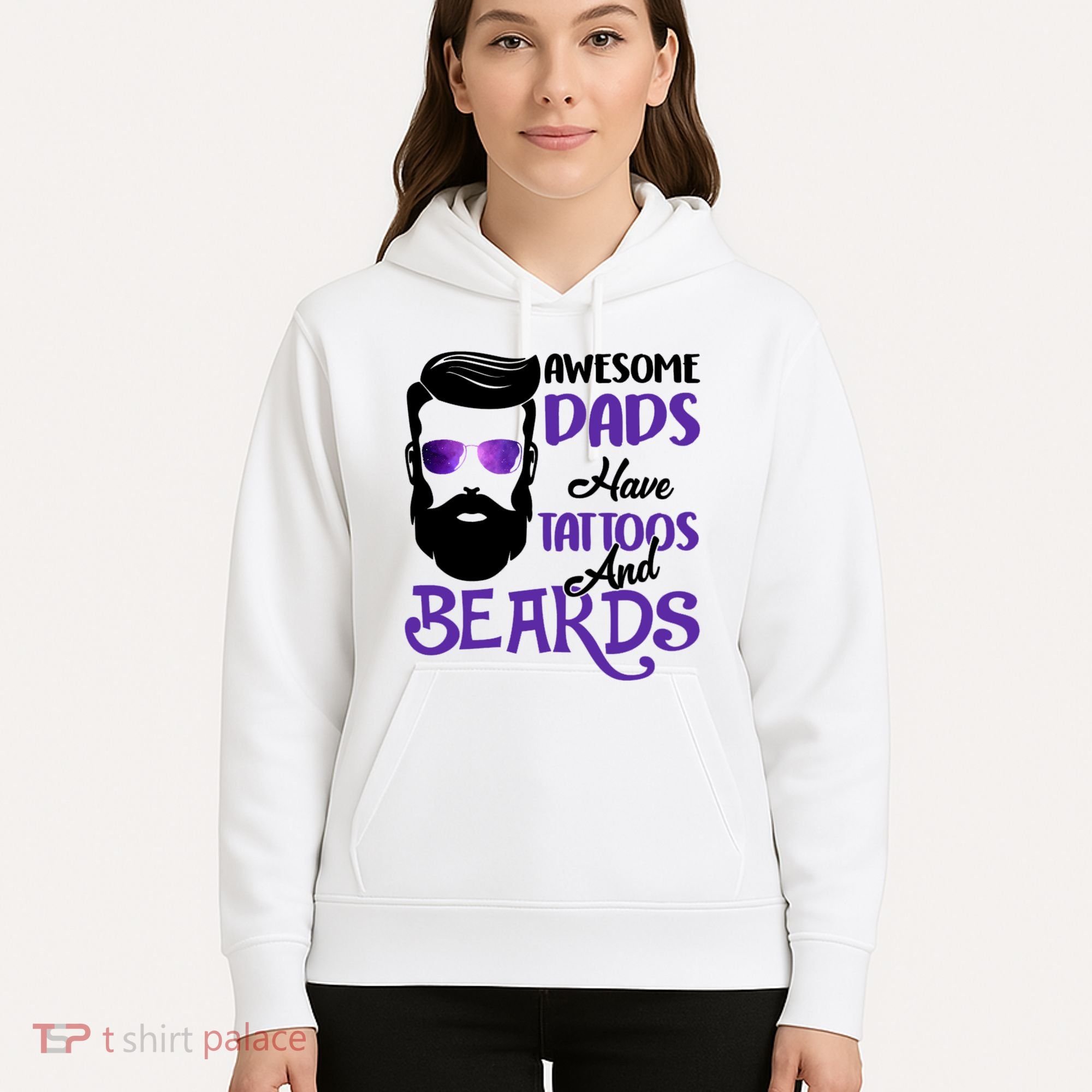 Awesome Dads Have Tattoos And Beards Hoodie
