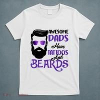 Awesome Dads Have Tattoos And Beards T-Shirt thumb 5