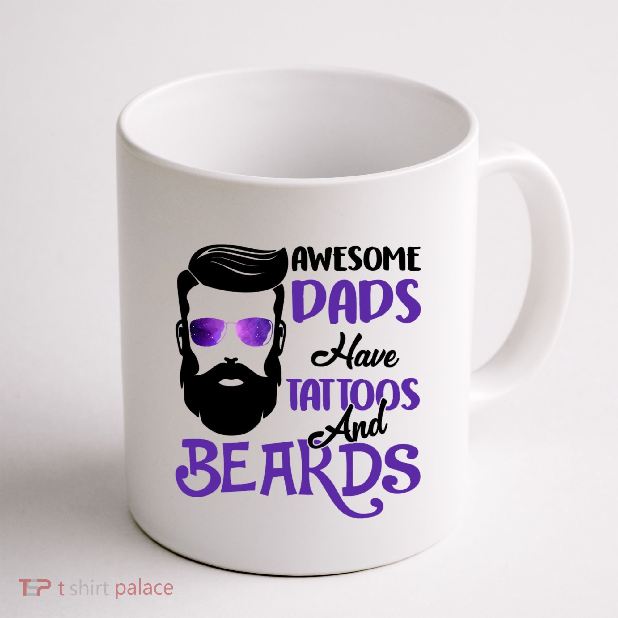 Awesome Dads Have Tattoos And Beards Coffee Mug