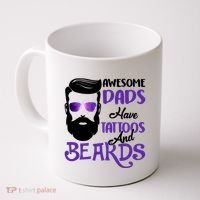 Awesome Dads Have Tattoos And Beards Coffee Mug thumb 0