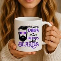 Awesome Dads Have Tattoos And Beards Coffee Mug thumb 3