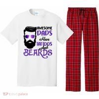 Awesome Dads Have Tattoos And Beards Pajama Set thumb 0