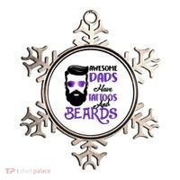 Awesome Dads Have Tattoos And Beards Ornament thumb 0