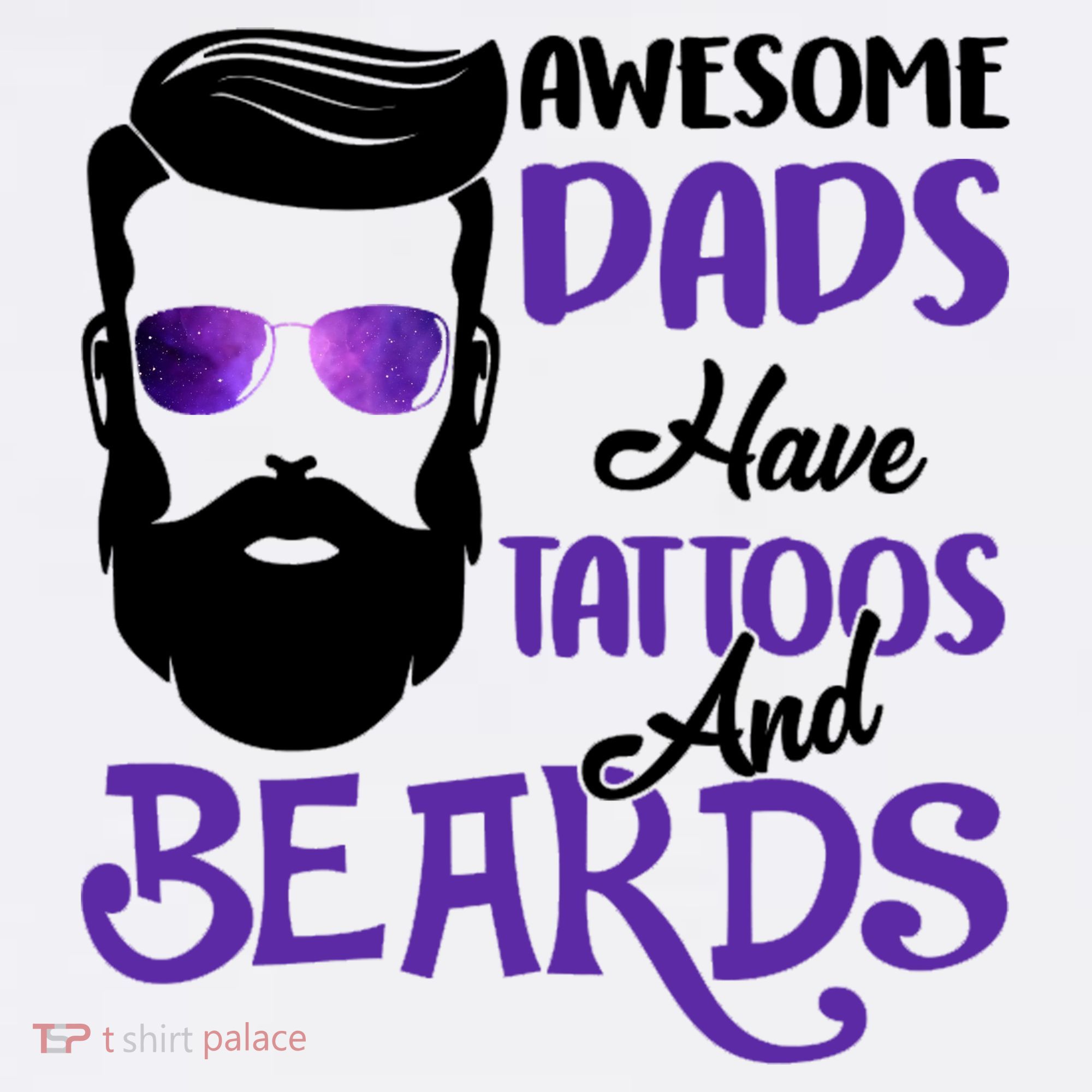 Awesome Dads Have Tattoos And Beards Ornament