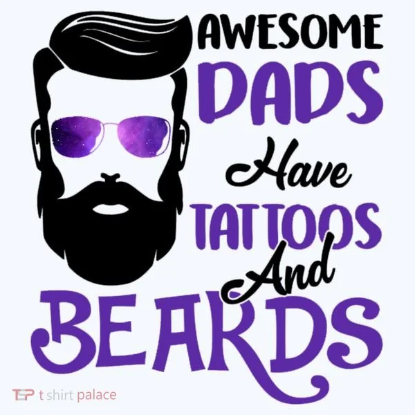 Awesome Dads Have Tattoos And Beards Baby Bodysuit
