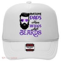 Awesome Dads Have Tattoos And Beards Hat thumb 0