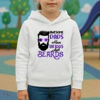 Awesome Dads Have Tattoos And Beards Kids Hoodie thumb 3