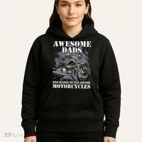 Awesome Dads Have Tattoo Beards Ride Motorcycles Fathers Day Hoodie thumb 5