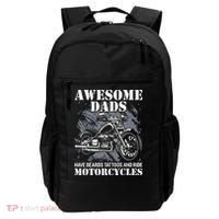 Awesome Dads Have Tattoo Beards Ride Motorcycles Fathers Day Backpack thumb 0