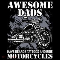Awesome Dads Have Tattoo Beards Ride Motorcycles Fathers Day Mousepad thumb 1
