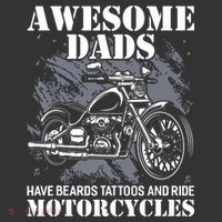 Awesome Dads Have Tattoo Beards Ride Motorcycles Fathers Day Ornament thumb 1