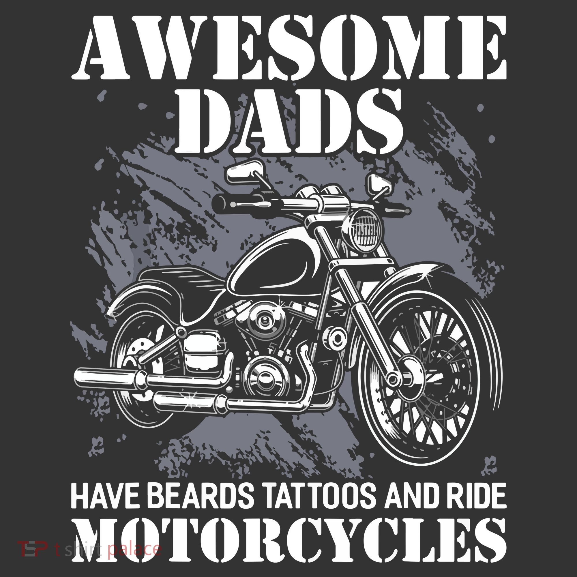 Awesome Dads Have Tattoo Beards Ride Motorcycles Fathers Day Ornament
