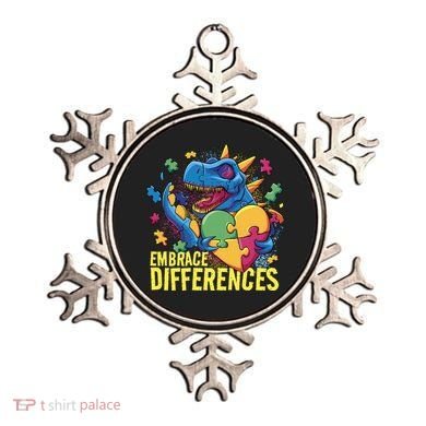 Autism Dinosaur Holding Puzzle Heart Ornament