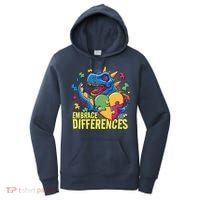 Autism Dinosaur Holding Puzzle Heart Women's Hoodie thumb 0