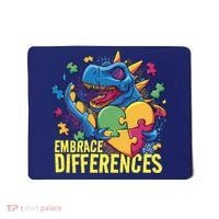 Autism Dinosaur Holding Puzzle Heart Mousepad thumb 0