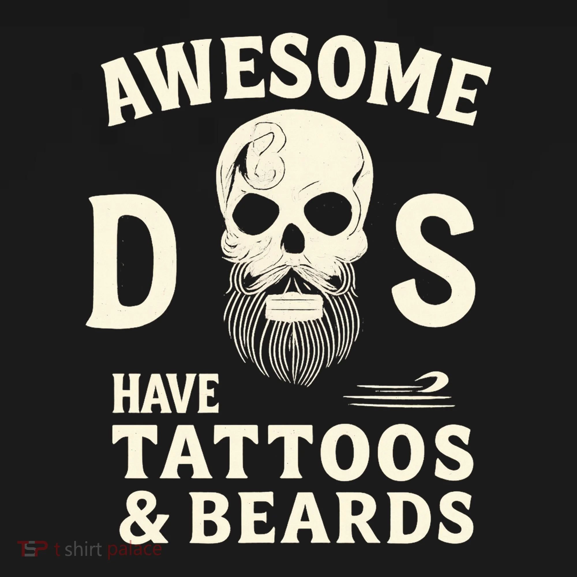 Awesome Dads Have Tattoos & Beards Doggie Tank