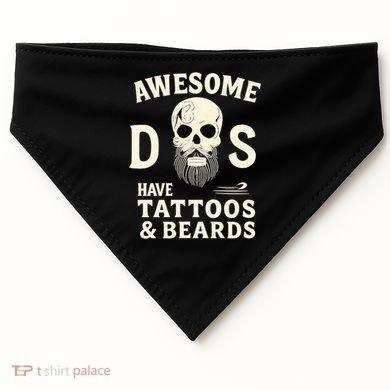 Awesome Dads Have Tattoos & Beards USA-Made Doggie Bandana