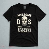 Awesome Dads Have Tattoos & Beards T-Shirt thumb 5