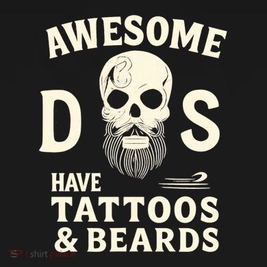 Awesome Dads Have Tattoos & Beards Sustainable Bucket Hat