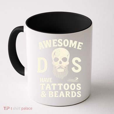 Awesome Dads Have Tattoos & Beards Coffee Mug