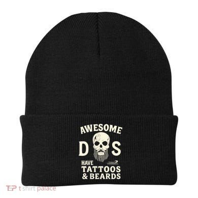 Awesome Dads Have Tattoos & Beards Beanie