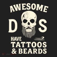 Awesome Dads Have Tattoos & Beards Tumbler thumb 3