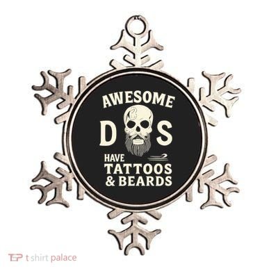 Awesome Dads Have Tattoos & Beards Ornament