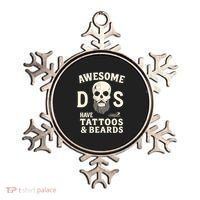 Awesome Dads Have Tattoos & Beards Ornament thumb 0
