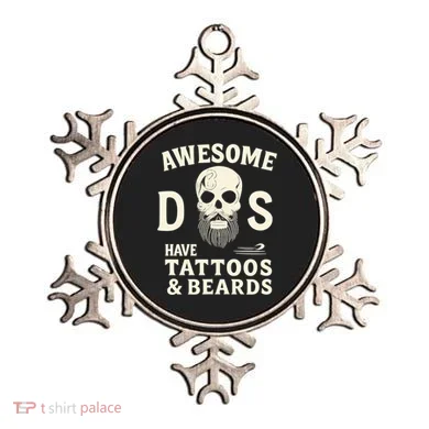 Awesome Dads Have Tattoos & Beards Ornament