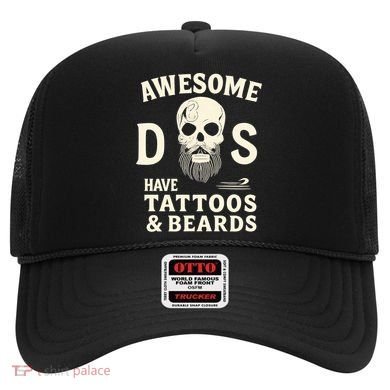 Awesome Dads Have Tattoos & Beards Hat