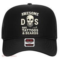 Awesome Dads Have Tattoos & Beards Hat thumb 0