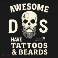 Awesome Dads Have Tattoos & Beards Toddler Hoodie thumb 2
