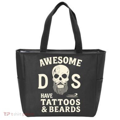 Awesome Dads Have Tattoos & Beards Bag