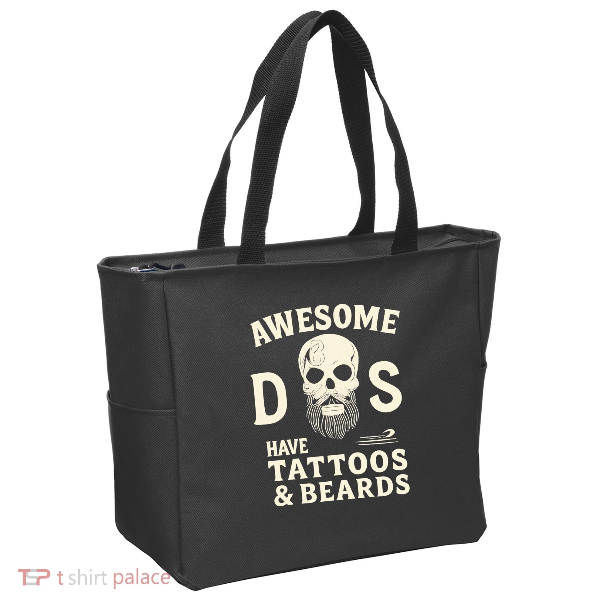 Awesome Dads Have Tattoos & Beards Bag