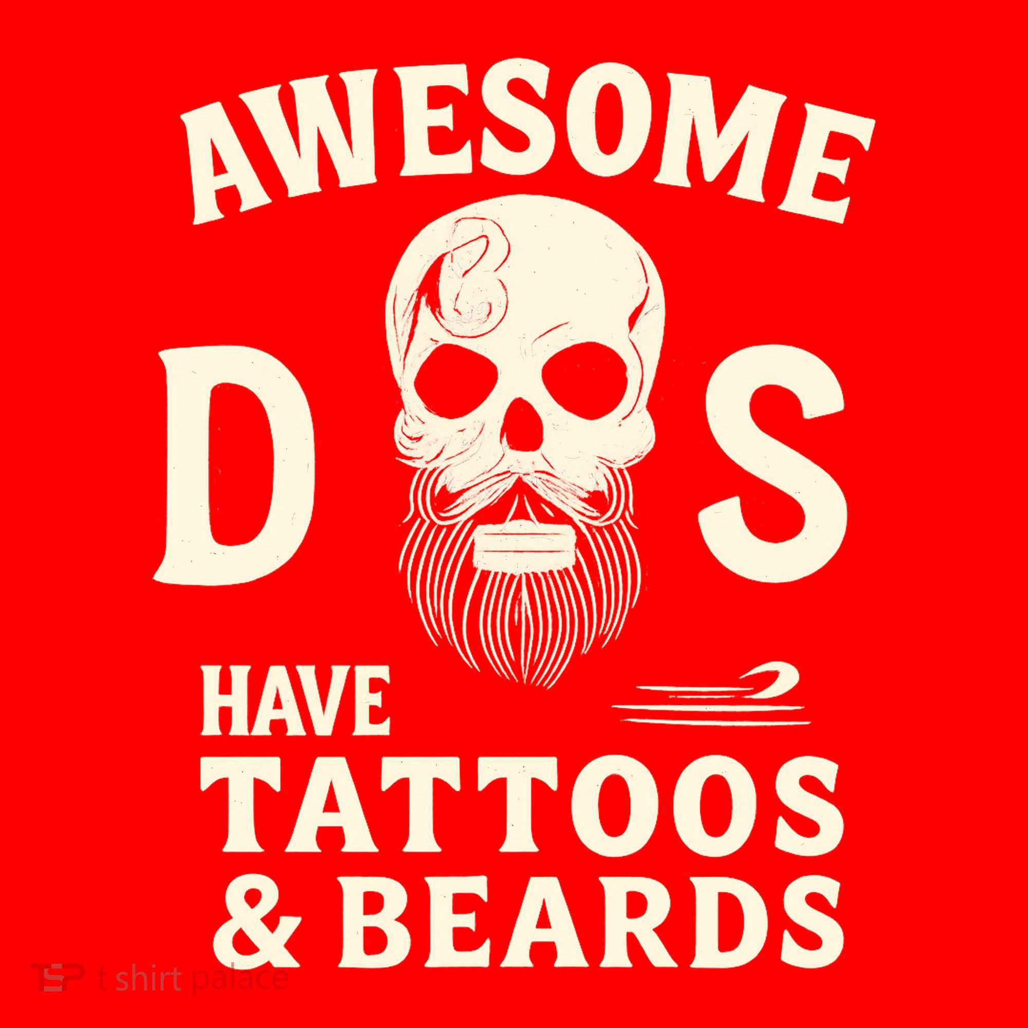 Awesome Dads Have Tattoos & Beards Santa Hat