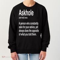 Askhole Definition Hilarious Gag Dictionary Adult Women's Sweatshirt thumb 0