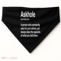 Askhole Definition Hilarious Gag Dictionary Adult USA-Made Doggie Bandana thumb 0