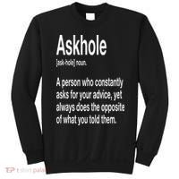 Askhole Definition Hilarious Gag Dictionary Adult Sweatshirt thumb 0