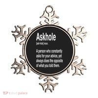 Askhole Definition Hilarious Gag Dictionary Adult Ornament thumb 0