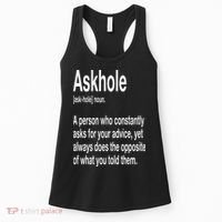 Askhole Definition Hilarious Gag Dictionary Adult Women's Tank Top thumb 0