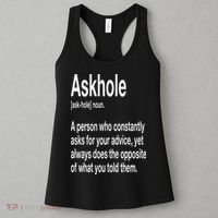 Askhole Definition Hilarious Gag Dictionary Adult Women's Tank Top thumb 3